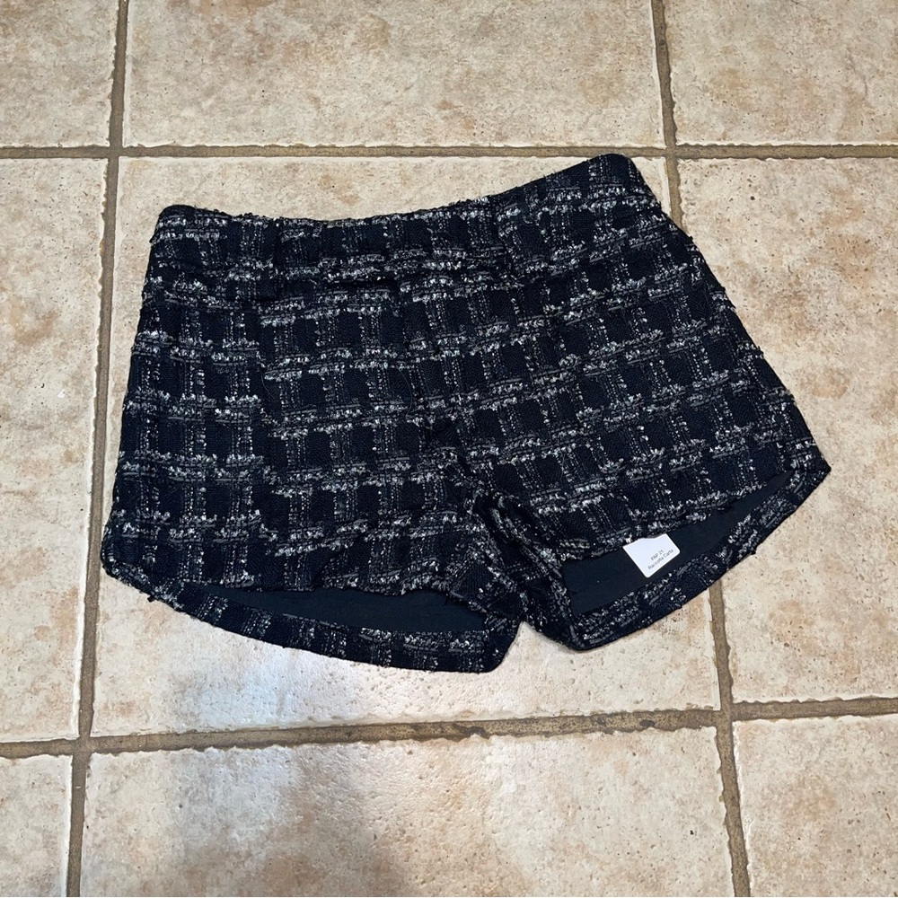 Missguided Black Tweed-Effect Women's Shorts
